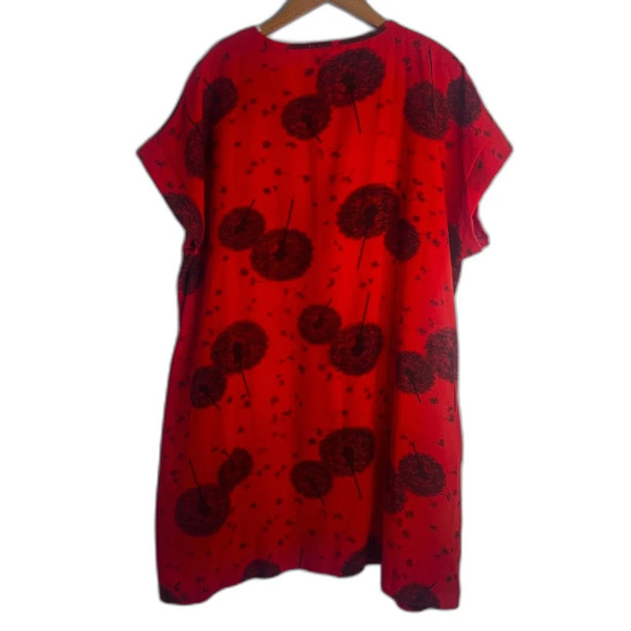 Beckon Style Red Dandelion Shirt Dress Size XXL - Picture 2 of 7